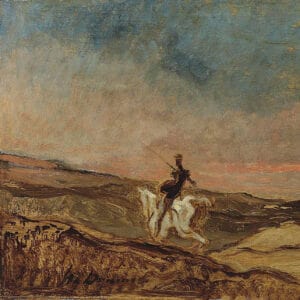 Honoré Daumier - Don Quichotte et Sancho Panza, Détail : Don Quichotte
