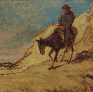 Honoré Daumier - Don Quichotte et Sancho Panza, Détail : Sancho Panza