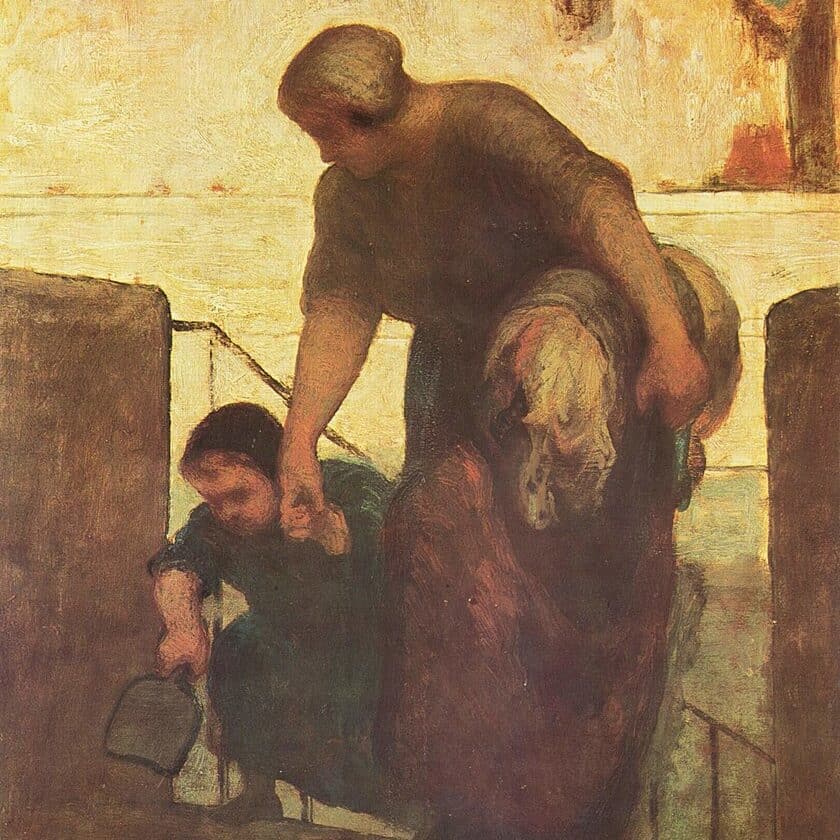 Honoré Daumier - La blanchisseuse (1863)