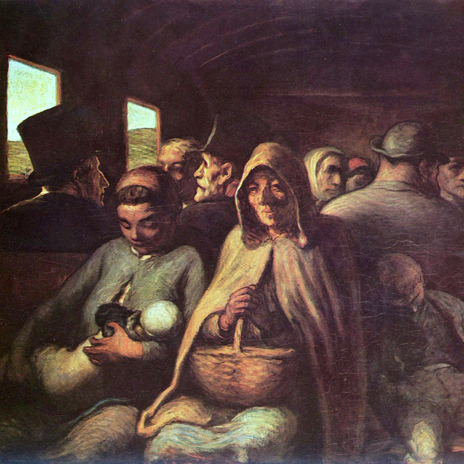 Honoré Daumier - Le Compartiment de troisième classe (1862)