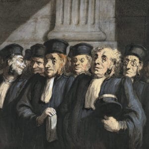 Honoré Daumier - Le parquet des avocats