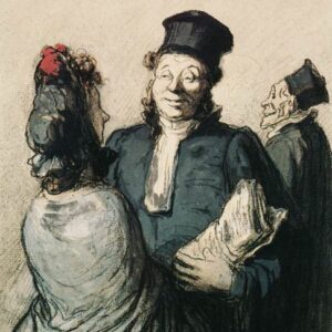 Honoré Daumier - Un avocat et sa cliente (1862)