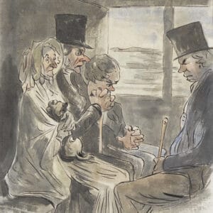 Honoré Daumier - Voyageurs dans un wagon (1879)
