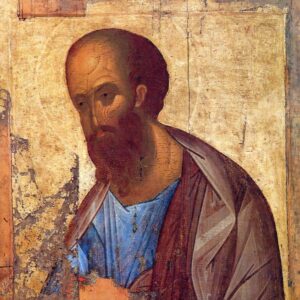 Icône de saint Paul, par Andreï Roublev (v. 1407), galerie Tretiakov, Moscou