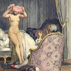 Casanova avec Mme Baret - Illustration d'Auguste Leroux - Casanova, Histoire de ma vie