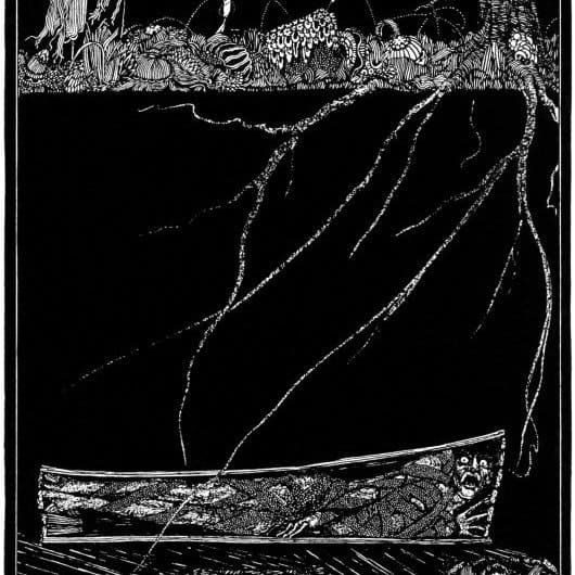Illustration de Harry Clarke pour une édition de 1919 de L'Enterrement prématuré d'Edgar Allan Poe