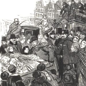 Illustration de L’Affaire Crainquebille, par Steinlen.