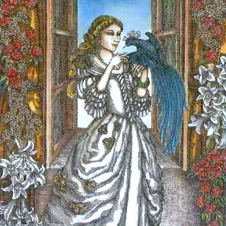 Illustration pour Madame d'Aulnoy, L'Oiseau bleu