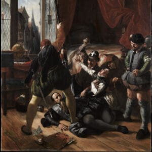 Joseph Nicolas Robert-Fleury, Scène de la Saint-Barthélémy, Assassinat de Briou