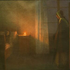 Jakub Schikaneder, By the Girl’s Bed (1909-1910)