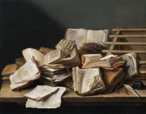 Jan-Davidsz-de-Heem, Nature-morte-aux-livres, 1628