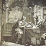 Jan Goeree (Dessinateur) Pieter Sluyter (Graveur) - Frontispice de l'édition d'Auli Gellii Noctium Atticarum (1706)