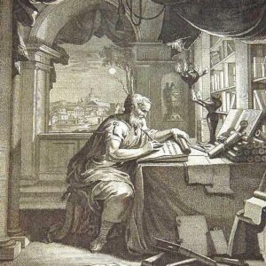 Jan Goeree (Dessinateur) Pieter Sluyter (Graveur) - Frontispice de l'édition d'Auli Gellii Noctium Atticarum (1706)