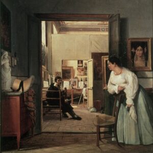 Jean Alaux, L'Atelier d'Ingres à Rome en 1818