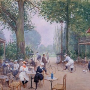 Jean Béraud - Le Chalet du Cycle au bois de Boulogne (vers 1900)