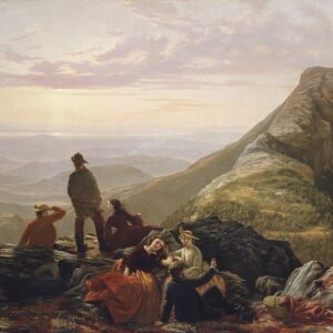 Jerome Thompson - The Belated Party on Mansfield Mountain (1858)