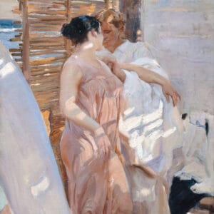 Joaquín Sorolla y Bastida - La robe rose. Après le bain (1916)