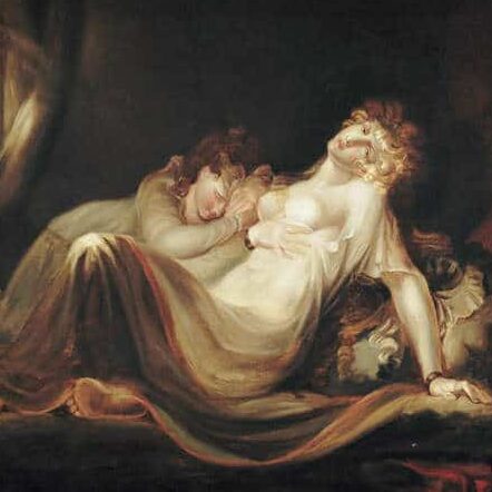 Johann Heinrich Fussli - L'Incubus quittant deux femmes endormies (1793)