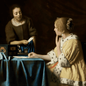 Johannes Vermeer - La maitresse et la servante (vers 1666-1667)