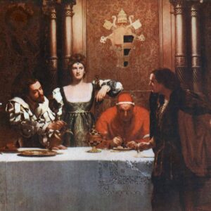 John Collier - A Glass of Wine with Caesar Borgia (1893)