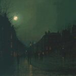John Atkinson Grimshaw, View of Heath Street by Night (1882)