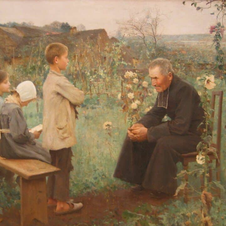 Jules Alexis Meunier - La leçon de catéchisme (1890)