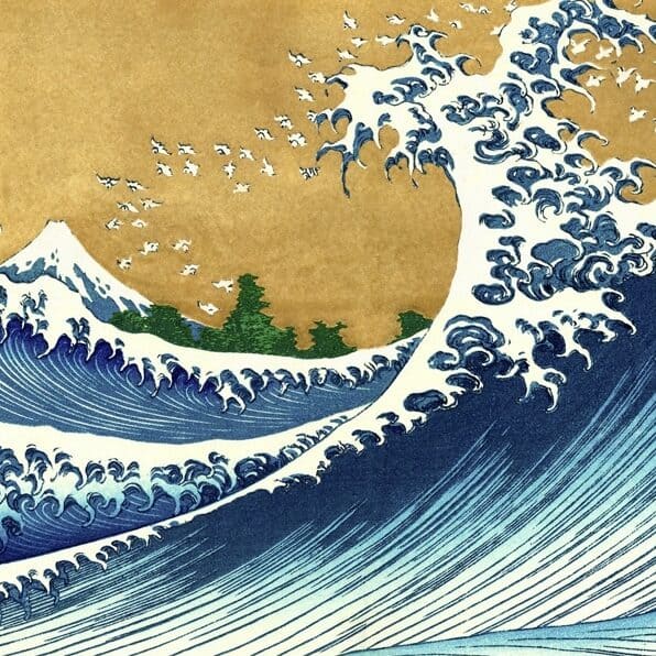 Katsushika Hokusai - La grande vague de Kanagawa (Les 100 vues du Mont Fuji)