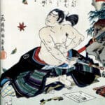Kunikazu Utagawa, Scène de seppuku