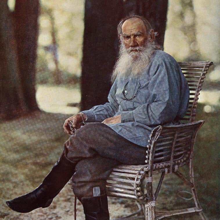 Léon Tolstoï à Iasnaïa Poliana (par Sergei Prokudin-Gorskii, 1908)