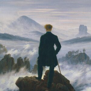 Caspar David Friedrich, Le Voyageur contemplant une mer de nuages (1818).