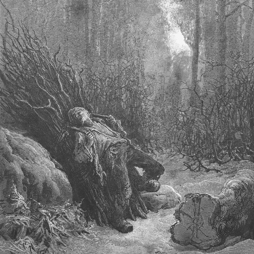 La Mort et le Bûcheron - illustration de Gustave Doré (1876)