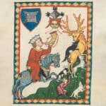 La-legende-de-Saint-Julien-lhospitalier-La-chasse-au-cerf-5Codex-Manesse-manuscrit-médiéval-f-202