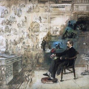 Le-Reve-de-Dickens-de-Robert-William-Buss-1804-1875