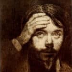 Léon Bloy - Autoportrait au crayon à 19 ans
