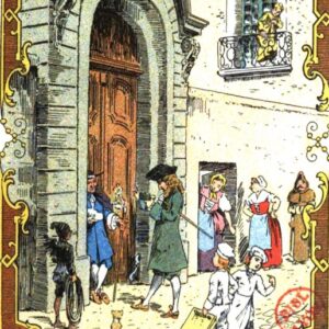 Léon Lebègue, illustration pour Les Étrennes de Mademoiselle de Doucine (édition Calmann-Levy, 1909)