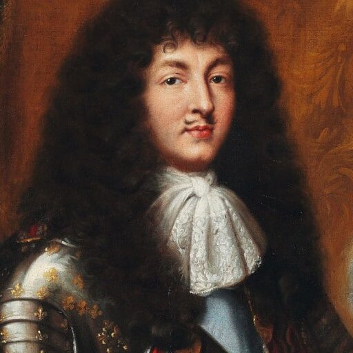 Louis XIV portant la moustache à la royale - portrait de 1670 par Claude Lefèbvre