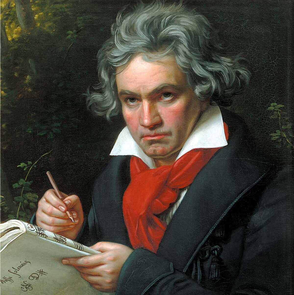 Joseph Karl Stieler - Portrait de Ludwig van Beethoven travaillant à la Missa solemnis (1820)