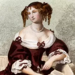 Madame de La Fayette (gravure colorisée)