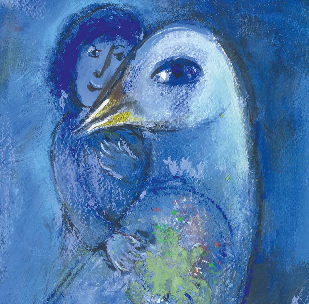 Marc Chagall - L'oiseau bleu (1952)