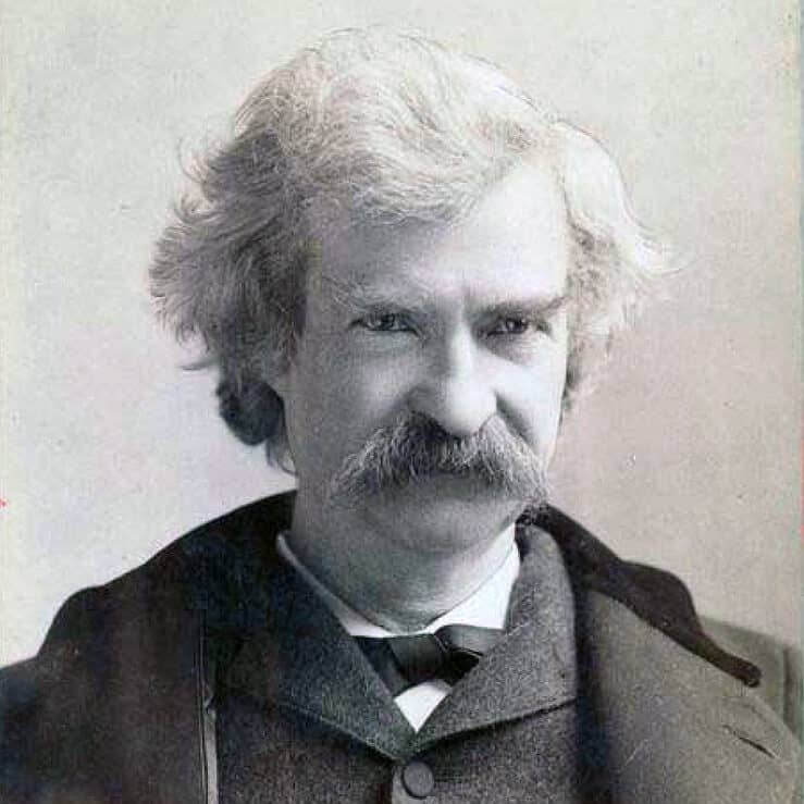 Mark Twain photographié par Napoléon Sarony en 1895