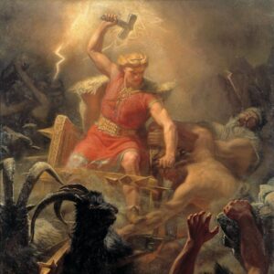 Marten Eskil Winge, La bataille de Thor avec les géants (1872)