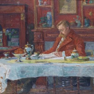 Marthe Massin  - Verhaeren à la table (1900)