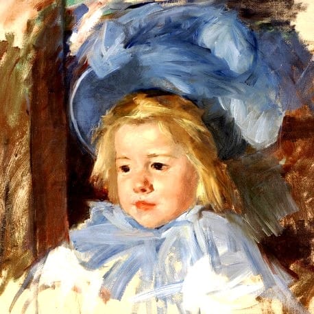 Mary Cassatt - Simone in a Blue Bonnet - 60.095 - Rhode Island School of Design Museum