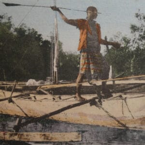 Pêcheur malgache avec sa sagaie