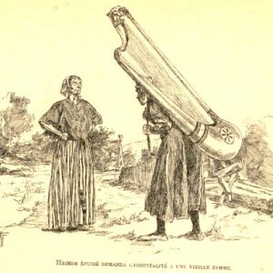 La princesse a la harpe d'or - Illustration extraite de la revue Lecture pour tous du 1er octobre 1889