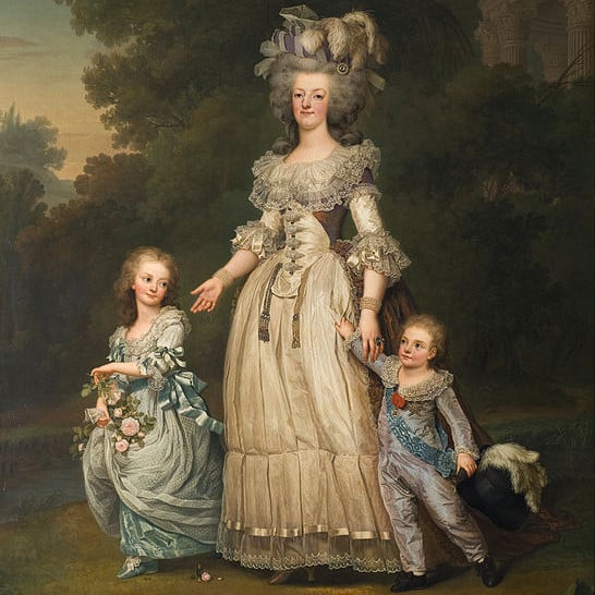Adolf Ulrik Wertmüller, Marie-Antoinette et ses enfants au Trianon (1785)