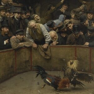 Rémy Cogghe, Combat de coqs en Flandre (1889)
