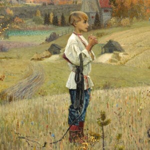 Mikhaïl Nesterov - La vision du jeune Bartholomée (1889-1890), détail