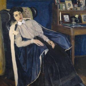 Mikhail Nesterov - Portrait of O. M. Nesterova, the artist's daughter (1905)