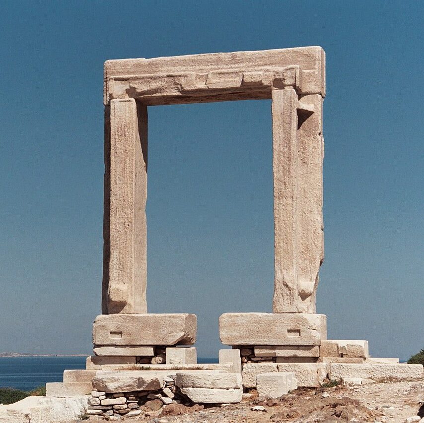 Naxos, Entrée Du Temple, Grèce